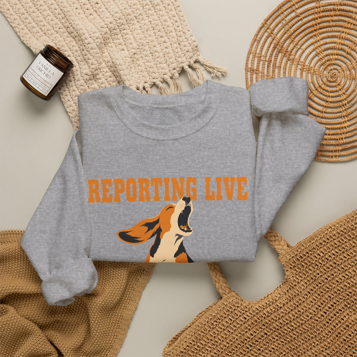 Reporting Live Howling Beagle Sweatshirt