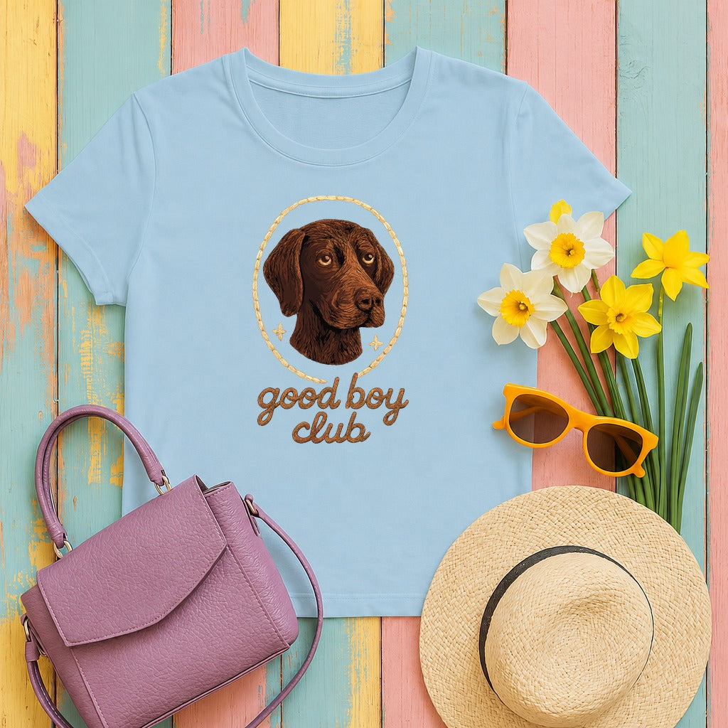German Shorthaired Pointer Good Boy Club T-shirt in Light Blue