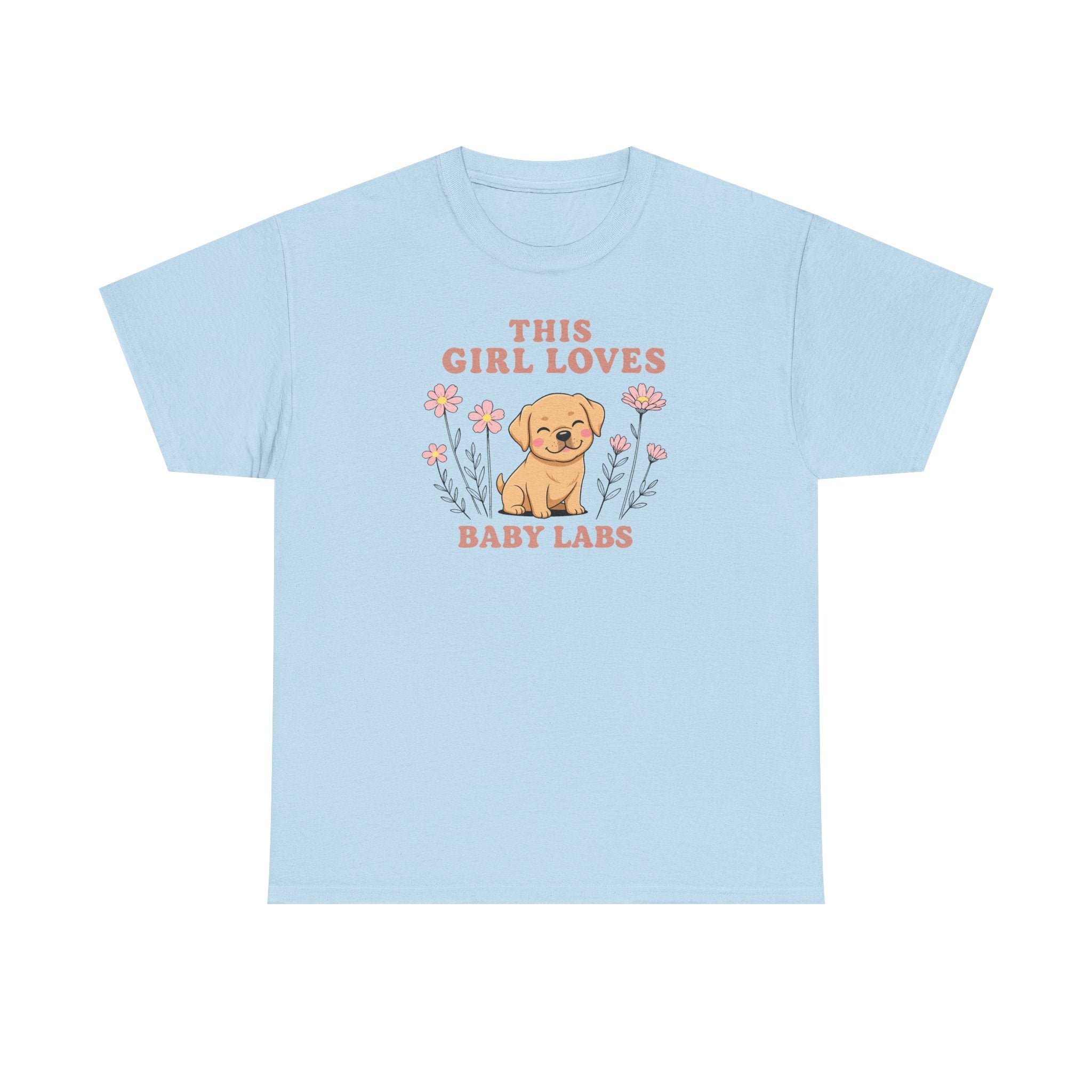 This Girl Loves Baby Labs Cute Puppy Dog Design T-Shirt