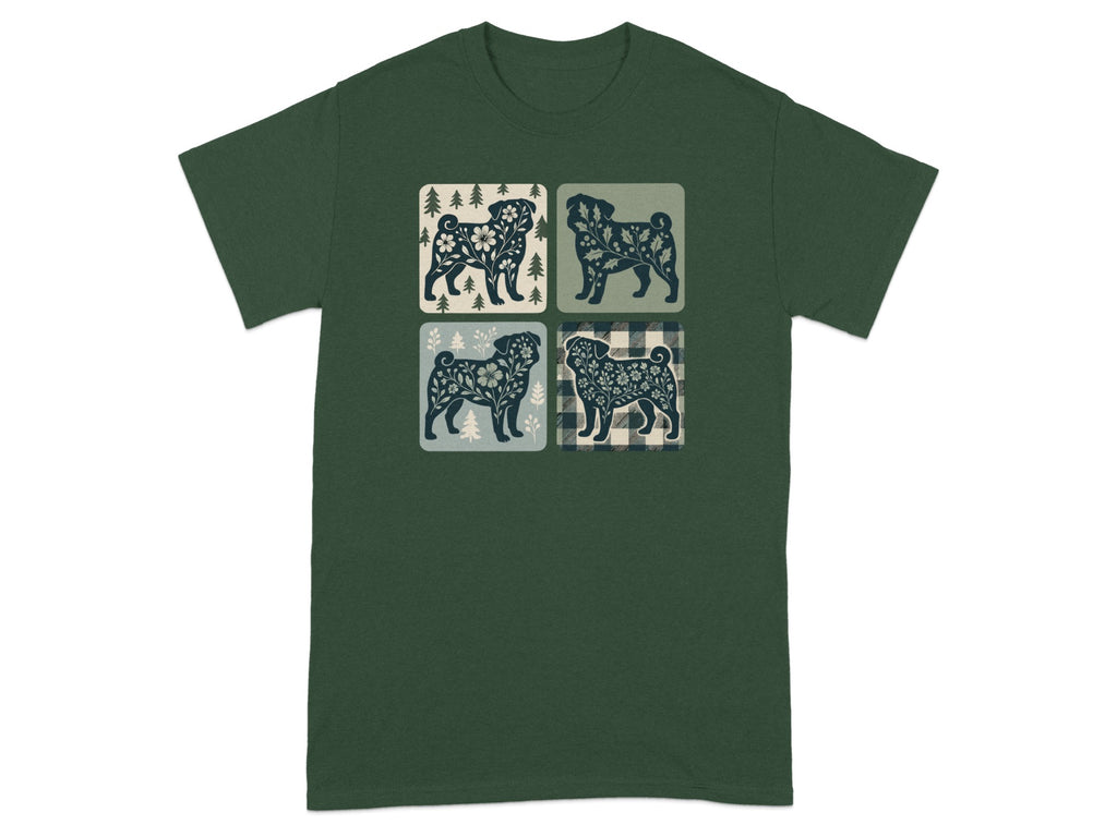 Unique Four Dogs Print Graphic T-shirt Product