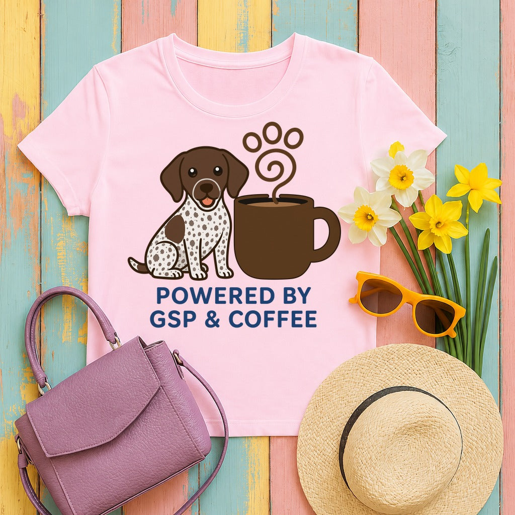 Powered by GSP & Coffee T-Shirt in Light Pink