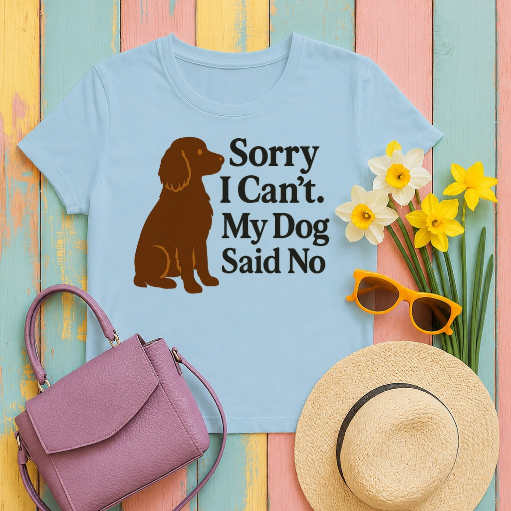 Boykin Spaniel Dog Said No T-shirt in Light Blue