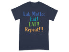 Lab Motto Eat Eat Repeat Fun Graphic T-shirt