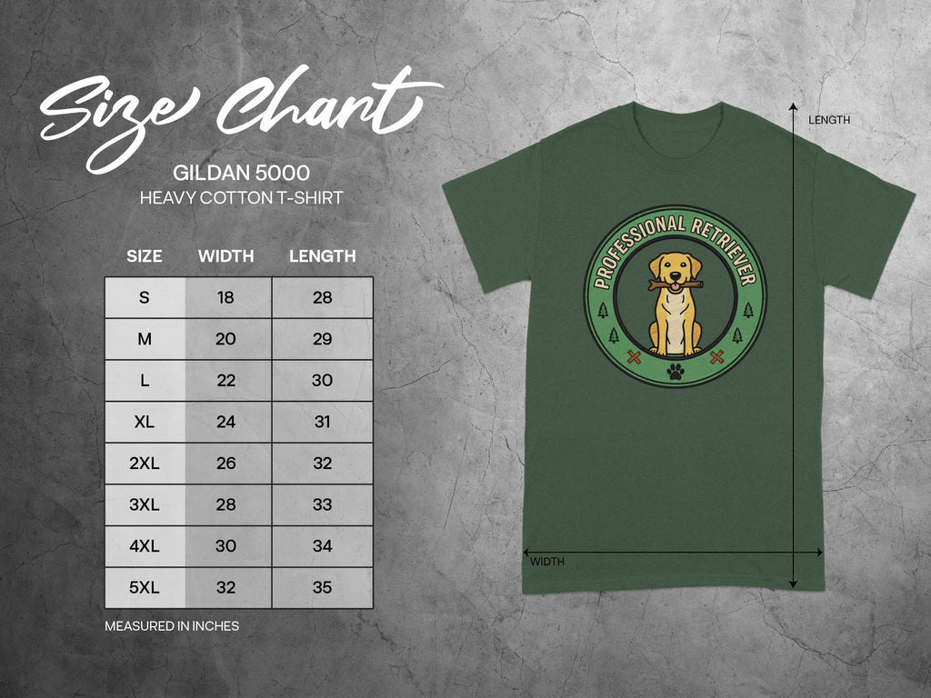 Professional Retriever Graphic T-Shirt for All Sizes