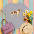 Irish Red and White Setter Engraved Plate Tee in Athletic Heather