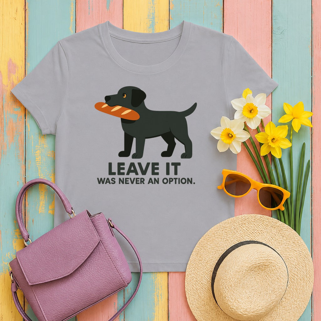 Black Lab Leave It Tee in Athletic Heather