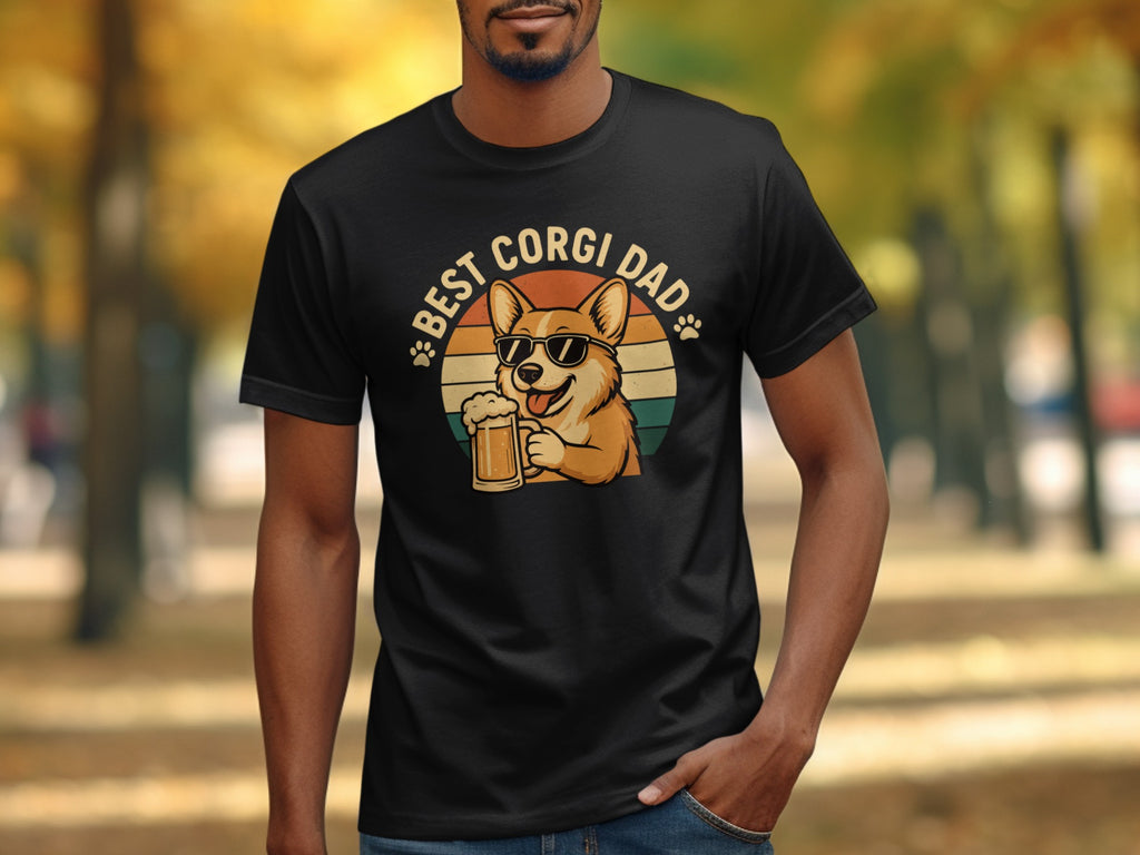 Best Corgi Dad Cool Graphic Tee for Dog Lovers