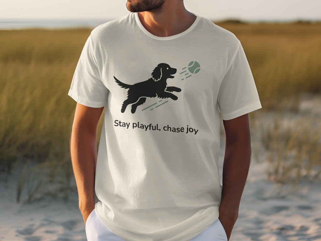 Stay playful chase joy dog graphic t-shirt product