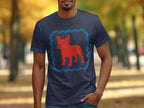 Vibrant French Bulldog Graphic Design T-shirt