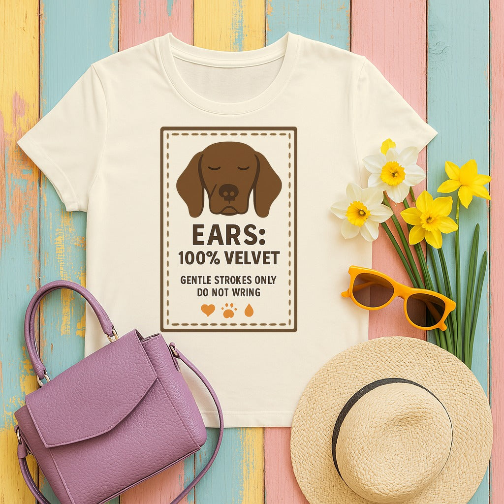 German Shorthaired Pointer Velvet Ears T-shirt in Natural