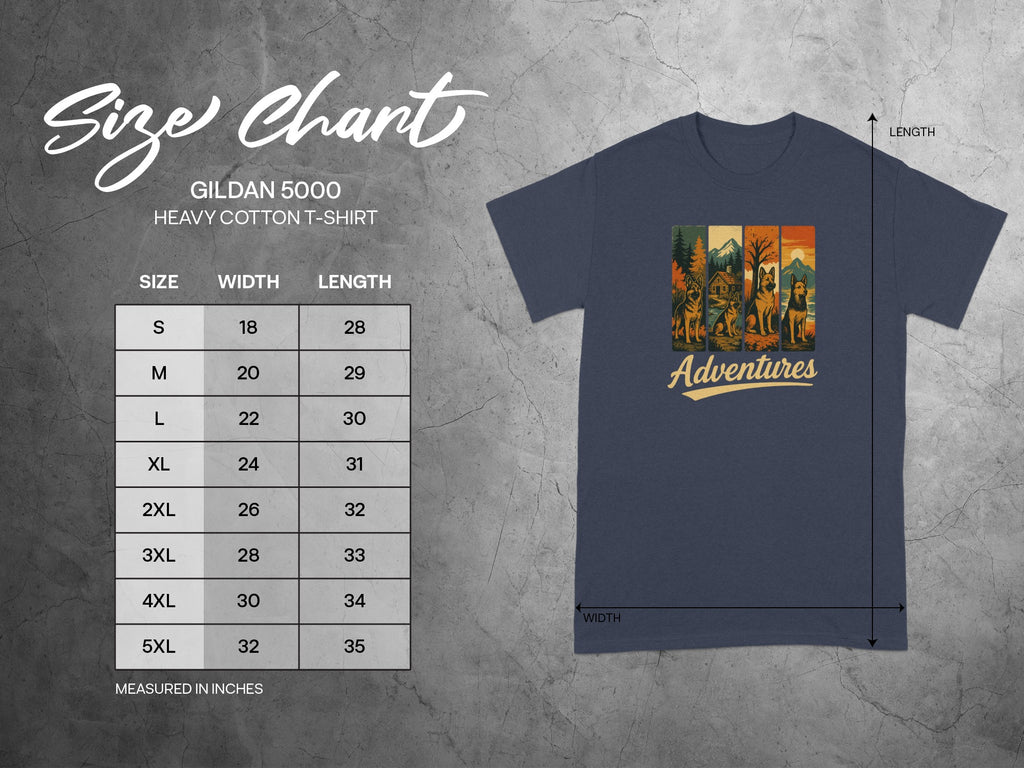 Heavy Cotton T-Shirt with Adventures Design