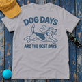 Dog Days Are The Best Days Leaping Beagle T-Shirt in Athletic Heather