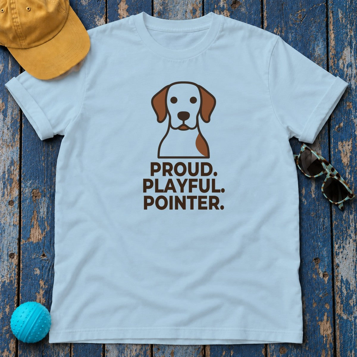 Proud. Playful. Pointer. Pointer T-Shirt in Light Blue