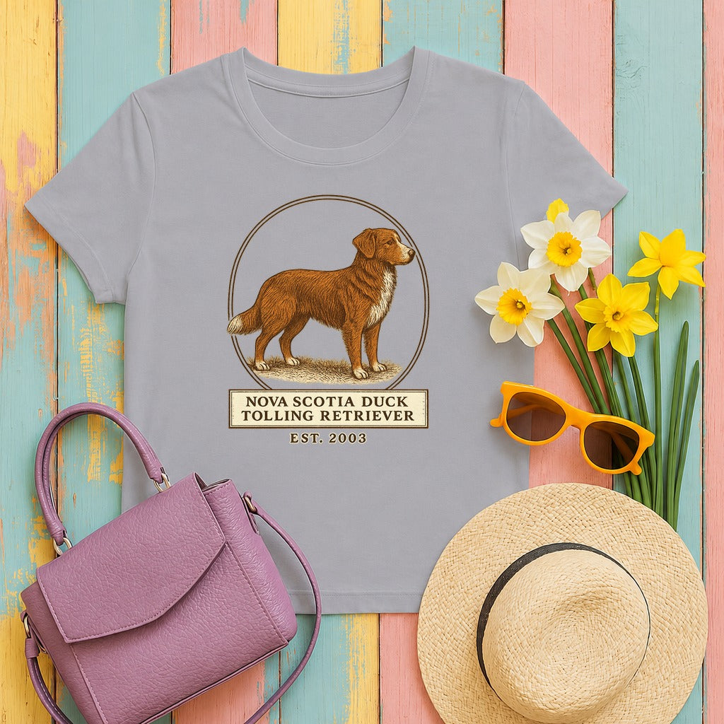 Nova Scotia Duck Tolling Retriever Est. 2003 T-shirt in Athletic Heather