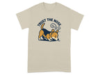 Light tan t-shirt with a cartoon corgi sniffing and text "TRUST THE NOSE".