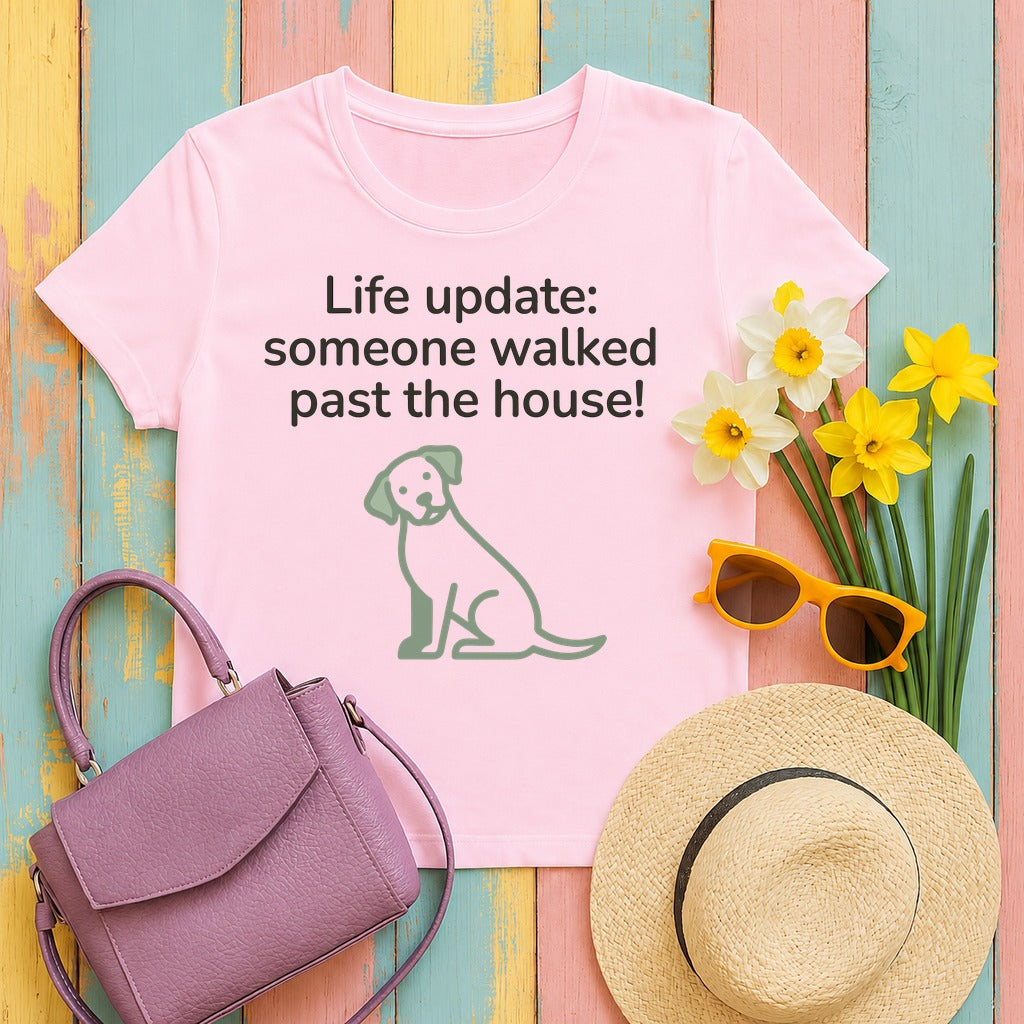 Life Update Reactive Dog Graphic T-Shirt in Light Pink