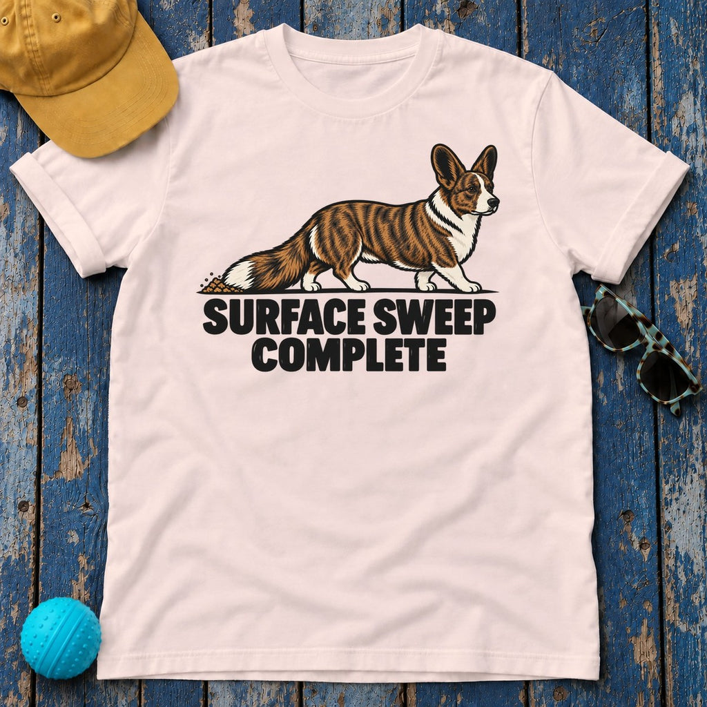 Surface Sweep Complete Corgi T-Shirt — Soft Pink