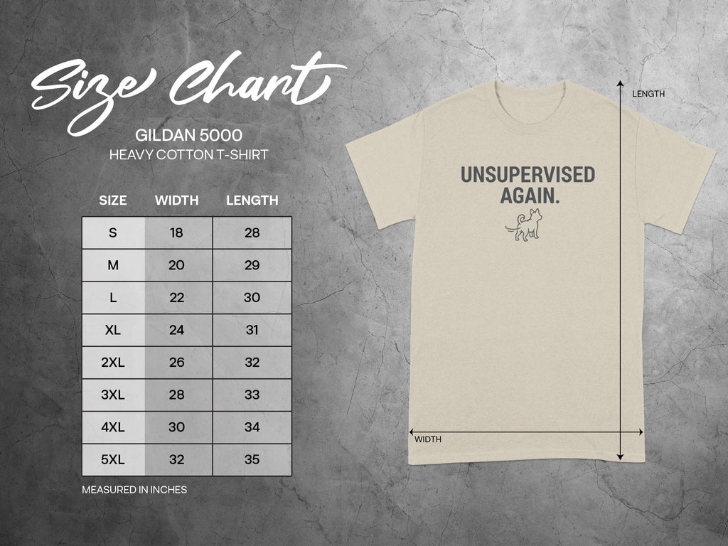 Unsupervised Again Graphic Print Gildan 5000 T-Shirt