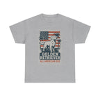 Golden Retriever All American Dog with Flag and Palms T-Shirt