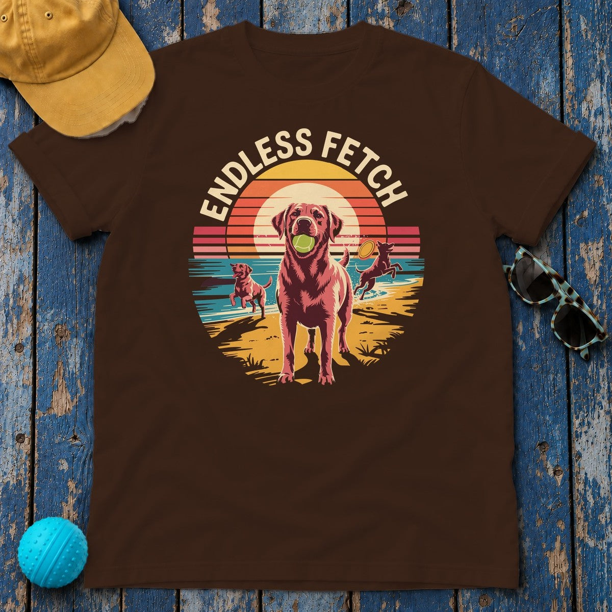 Endless Fetch Dog Lovers Labrador T-Shirt in Dark Chocolate