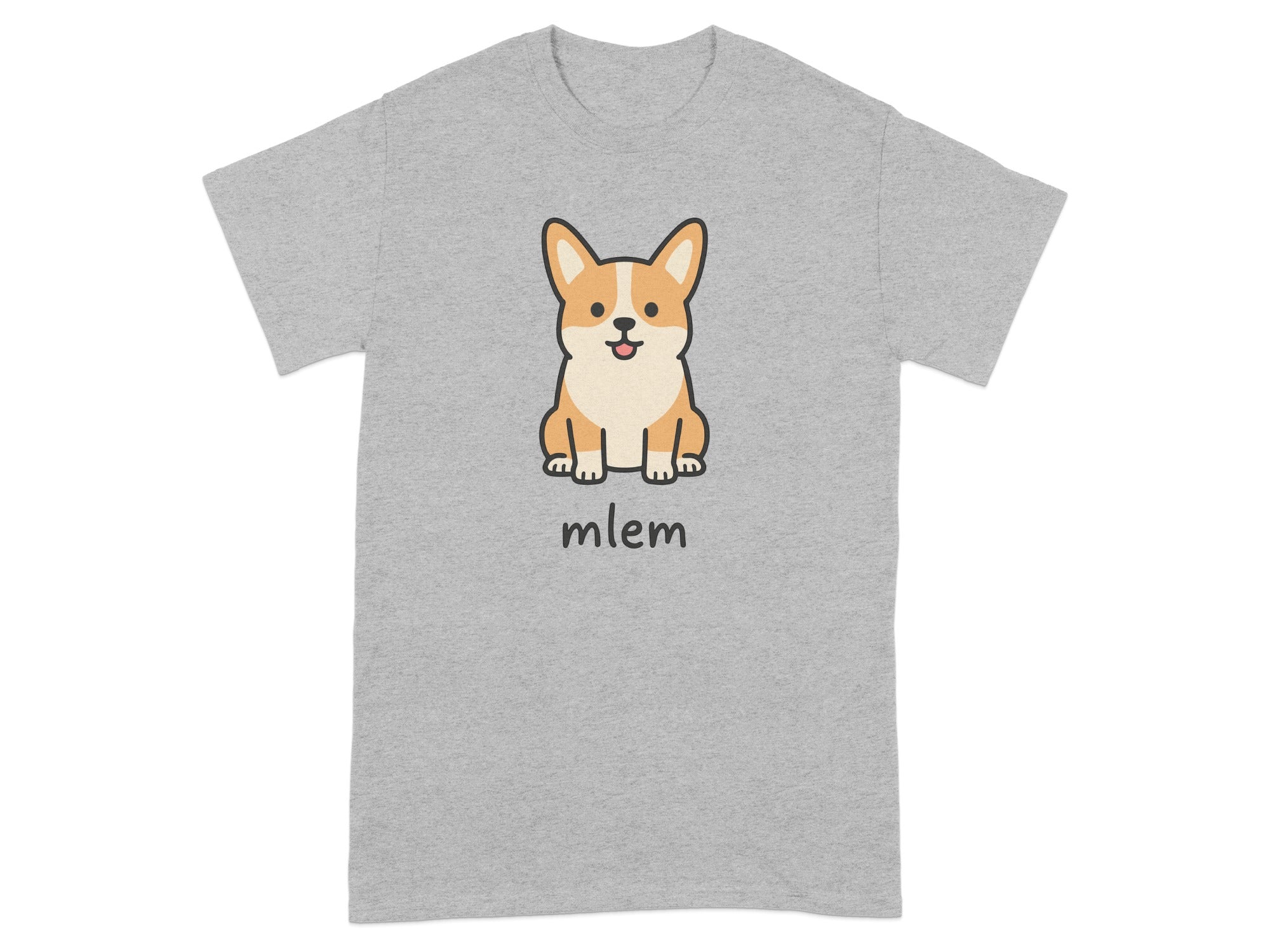 Cute Corgi Mlem Graphic Tee for Dog Lovers