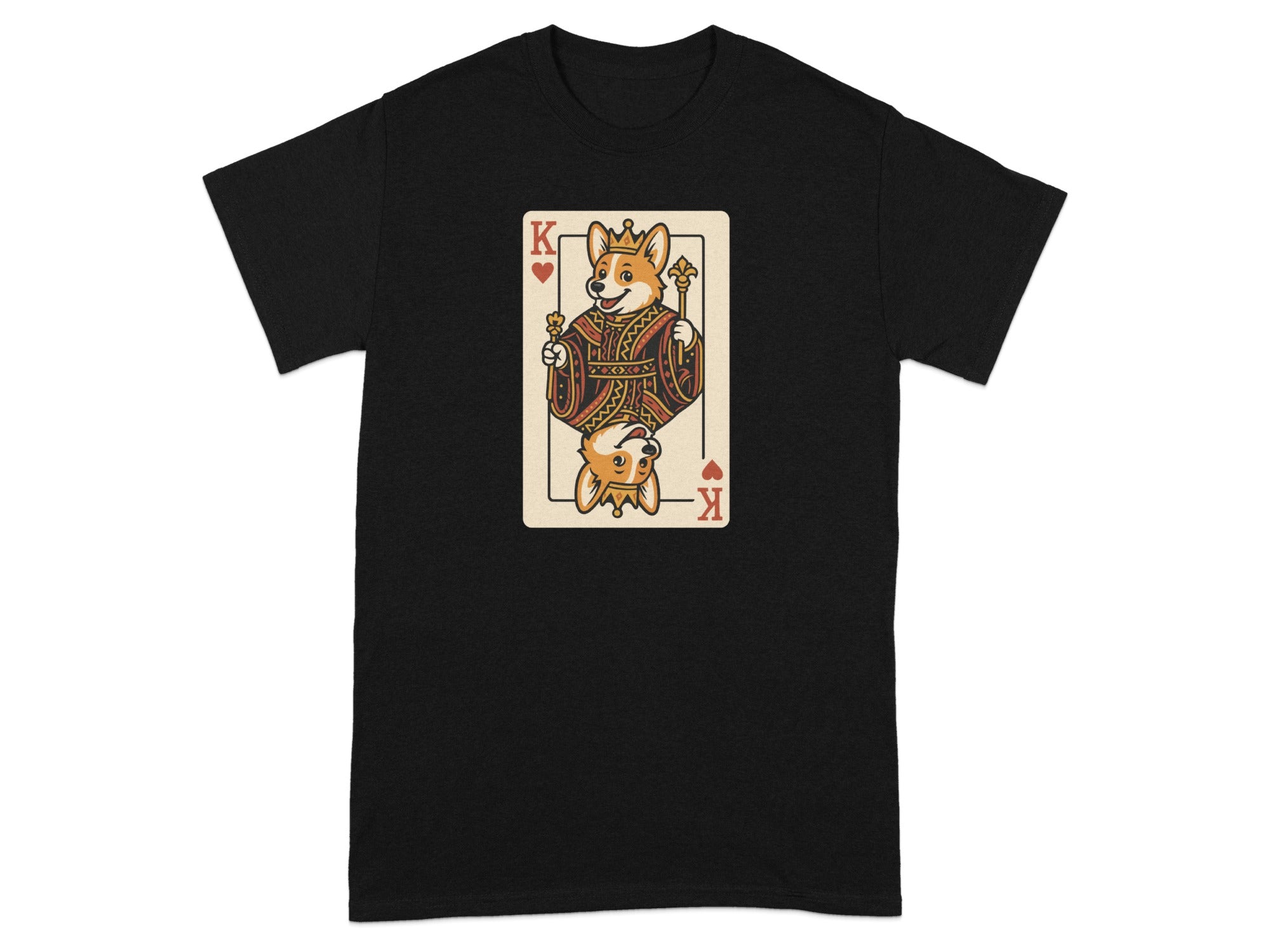 Playful Dog King of Hearts Design T-Shirt Product