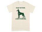 Calm Outside Doberman T-Shirt