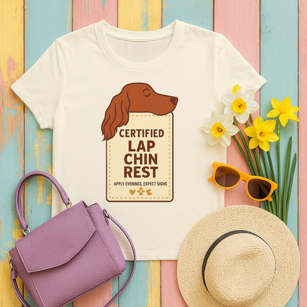 Irish Setter Certified Lap Chin Rest T-shirt in Natural