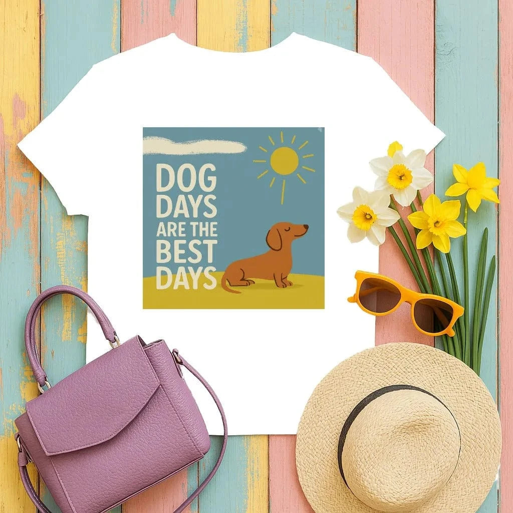 Dog Days Are The Best Days Dachshund T-Shirt T-shirt