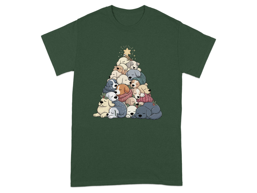 Festive Puppy Christmas Tree Graphic Shirt product