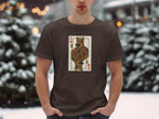 Wolf King Playing Card Design Men's T-shirt