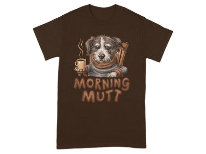 Morning Mutt Dog With Coffee Graphic Tee product