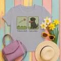 Black Lab I Threw a Ball I Got a Shoe T-shirt in Athletic Heather