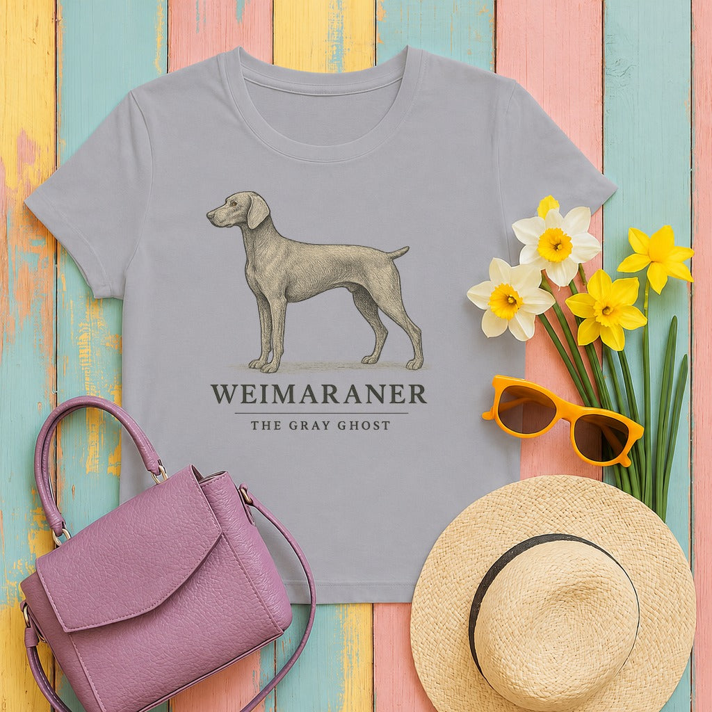 Weimaraner Field Guide Tee in Athletic Heather