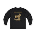 German Engineered Zero Defects Schnauzer Long Sleeve Tee in Black