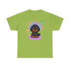 Cute Puppy Gordon Setter On Cloud Under Rainbows Stars and Hearts T-Shirt