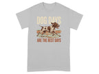 Grey t-shirt with running dog illustration and "Dog Days Are The Best Days" text.