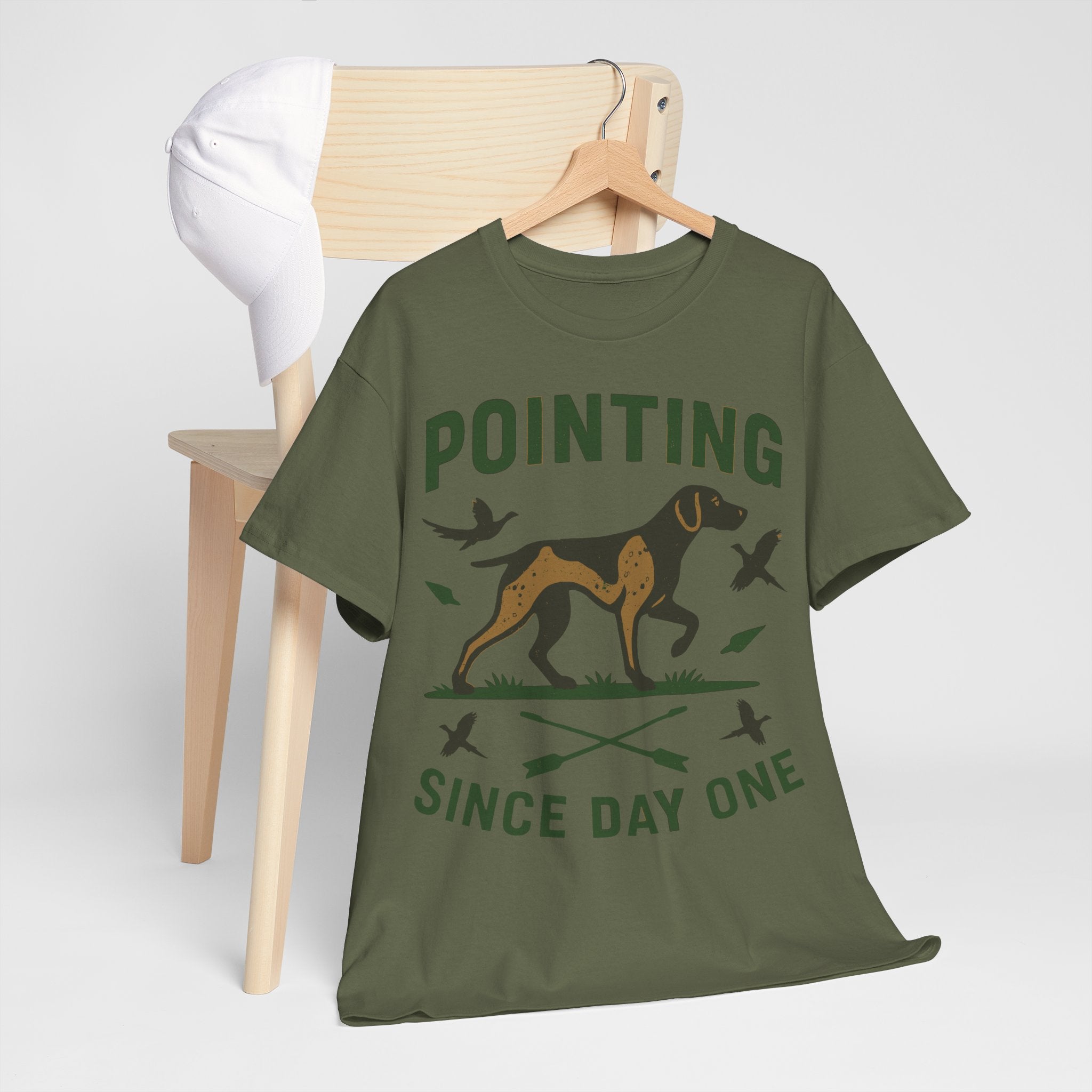 German Shorthaired Pointer 'Pointing since day one' t-shirt
