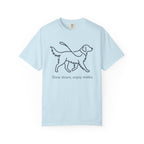 Slow down enjoy walks dog graphic t-shirt product