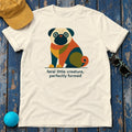 Feral Little Creature Pug Art T-Shirt in Natural