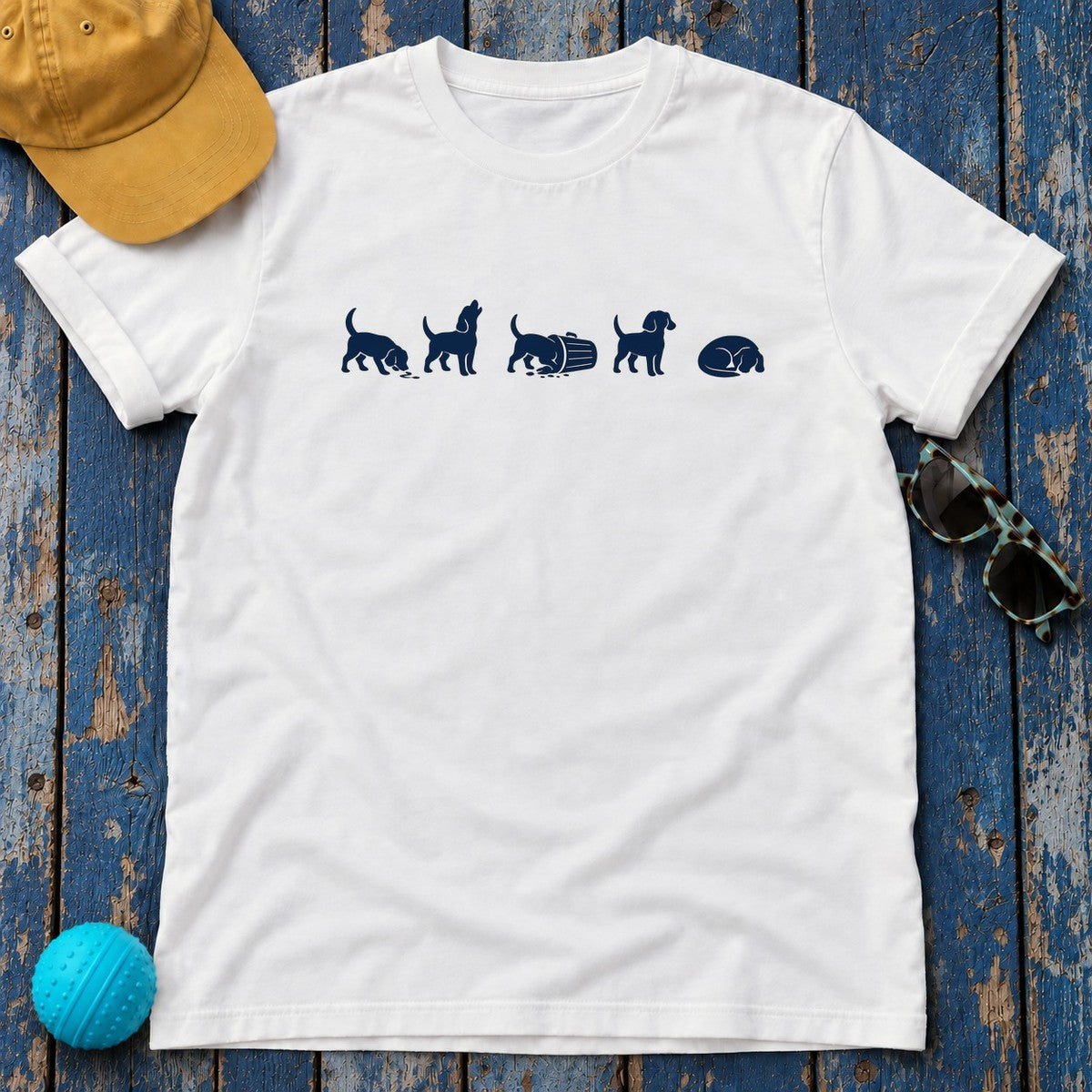 Canine Chronicles Beagle Sniff T-Shirt in White
