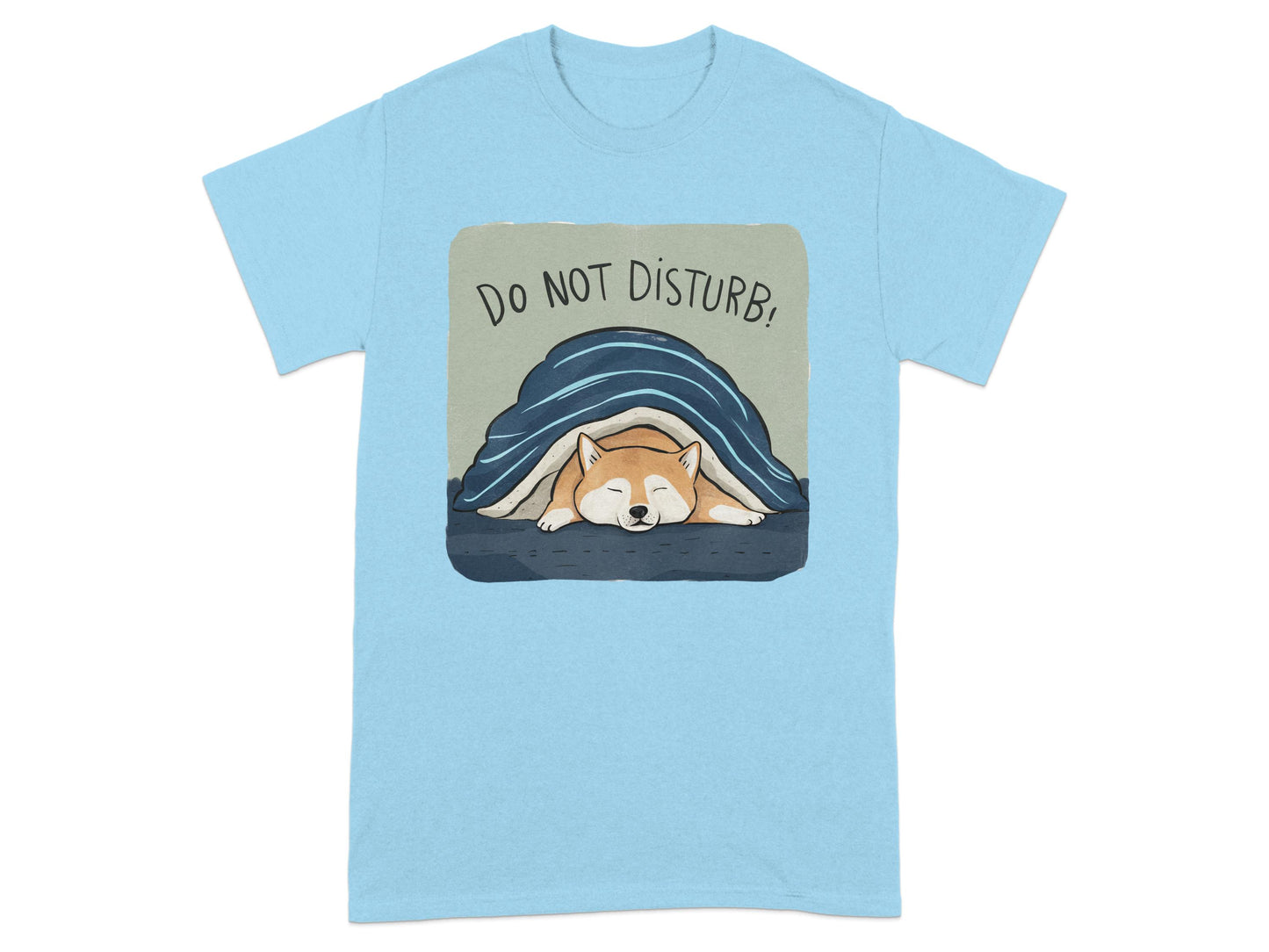 Do Not Disturb Shiba Inu Under Blanket graphic t-shirt product