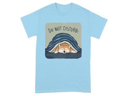 Do Not Disturb Shiba Inu Under Blanket graphic t-shirt product