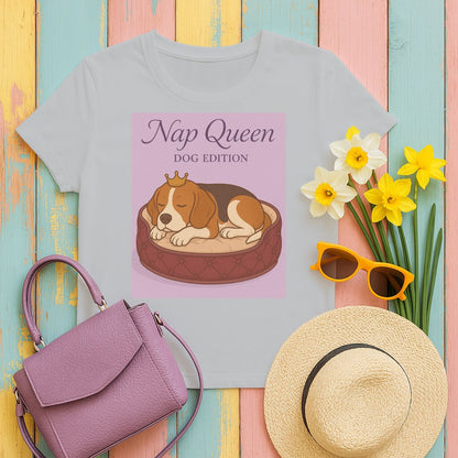 Nap Queen Dog Edition Print on T-shirt Product
