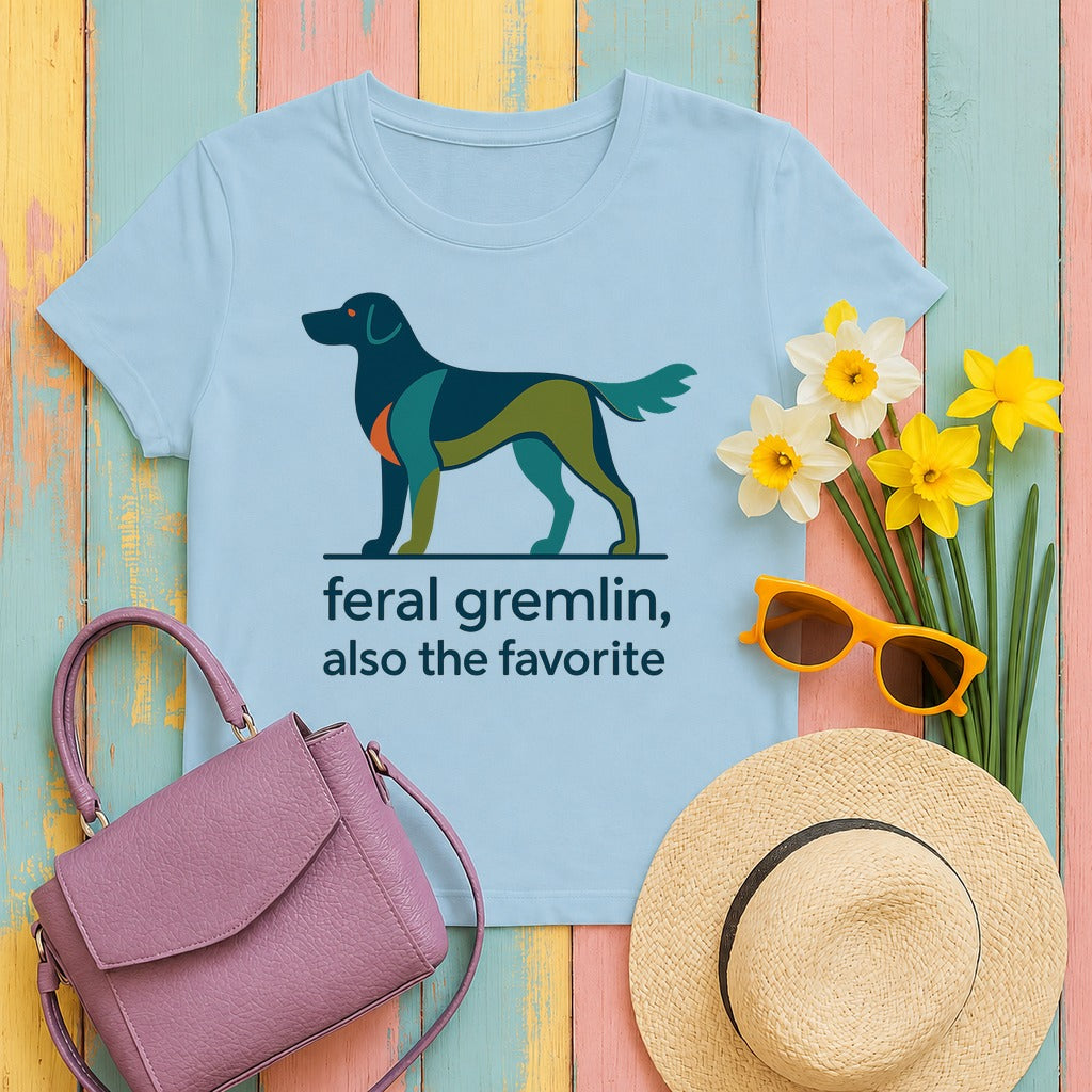 Flat-Coat Feral Gremlin Tee in Light Blue