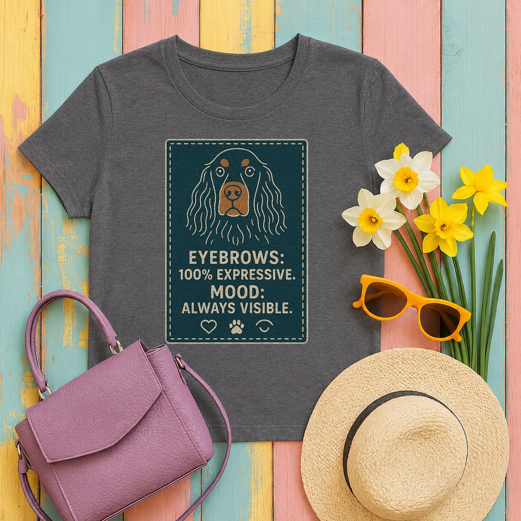 Gordon Eyebrows 100% Expressive Tee in Dark Grey Heather
