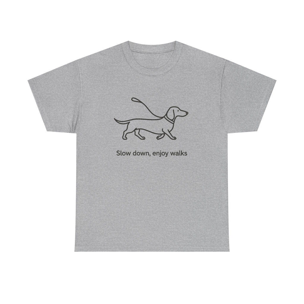 Dachshund Stroll Minimalist t-shirt, view 2