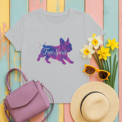 Free Spirit Colorful French Bulldog T-Shirt product