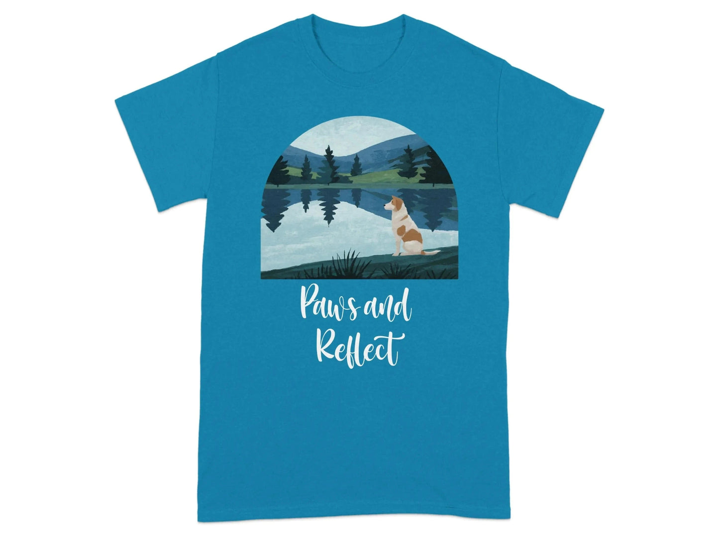 Dog at Lakeside Graphic Design for Nature Lovers T-Shirt T-shirt