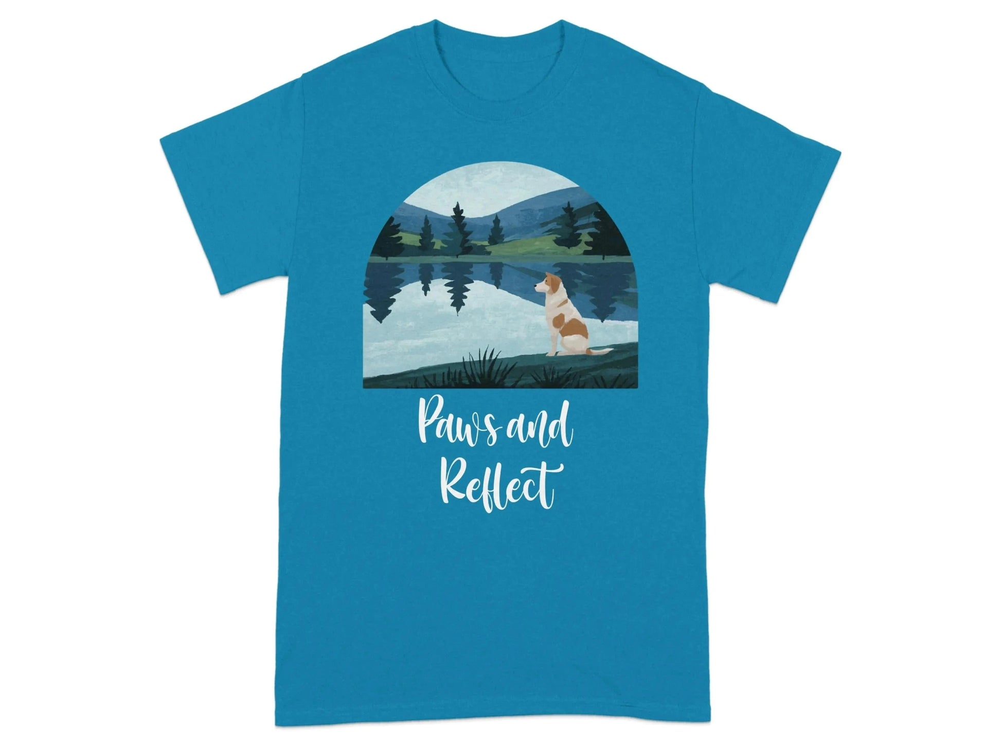 Dog at Lakeside Graphic Design for Nature Lovers T-Shirt T-shirt